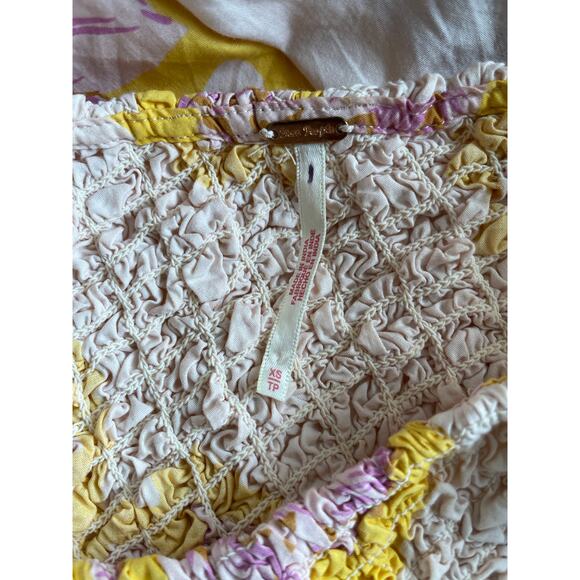 Free People 100% Cotton Kalina Asymmetrical Printed Midi Dress • Size XS - Picture 5 of 6